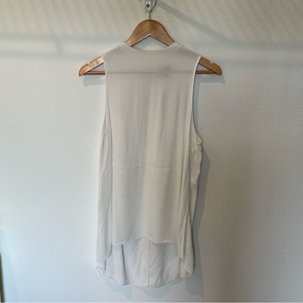 TOPSHOP White Long Tank Top With Side Slits